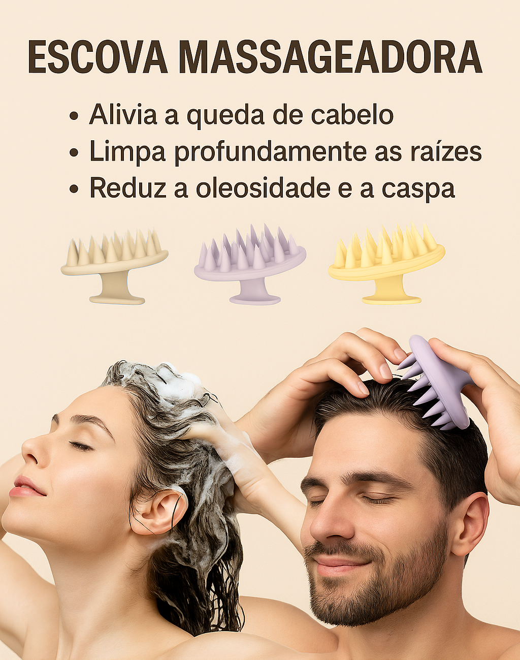 Escova Massageadora Para banho